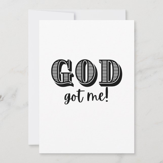 God got me thank you card (Front)