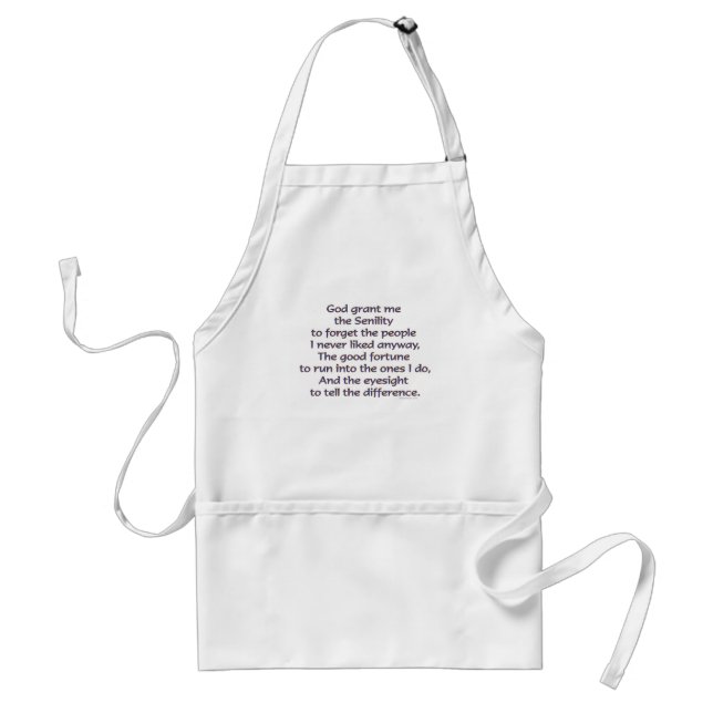God Grant Me Humor Adult Apron (Front)