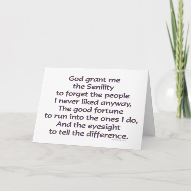 God Grant Me Humor Card (Front)