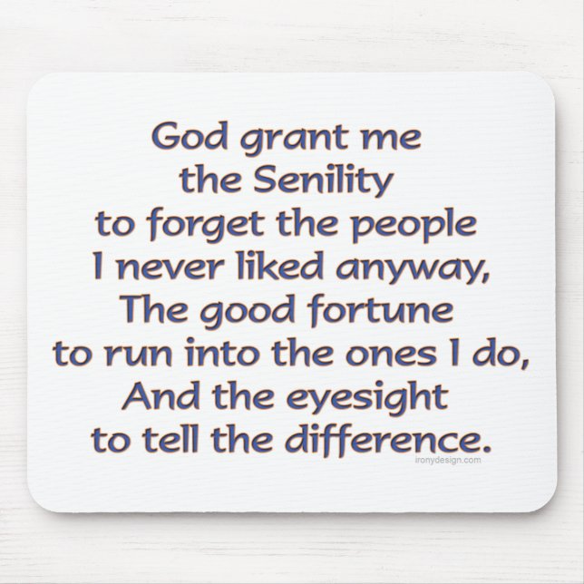 God Grant Me Humor Mouse Pad (Front)