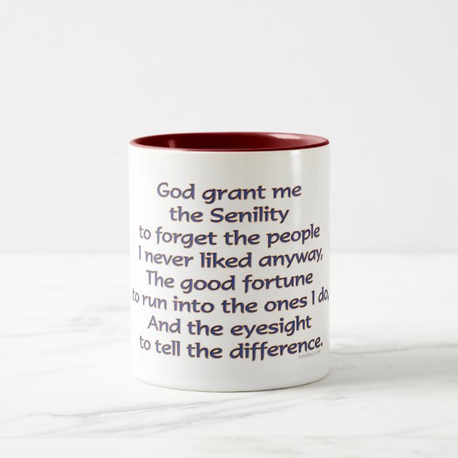 God Grant Me Humor Two-Tone Coffee Mug (Center)