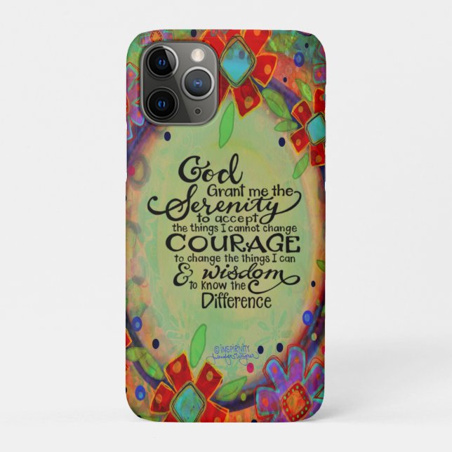 “God Grant me the Serenity” Inspirivity Case-Mate iPhone Case (Back)