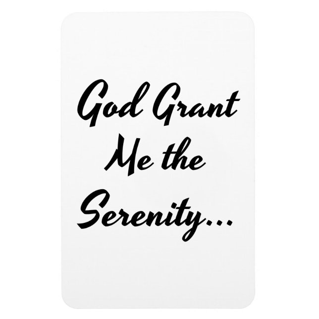 "God Grant Me the Serenity..." Phrase Magnet (Vertical)