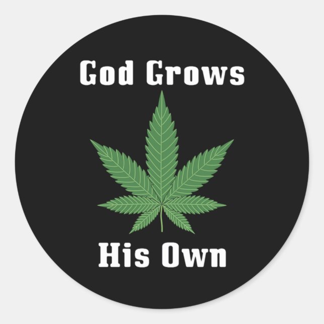 God Grows His Own Classic Round Sticker (Front)