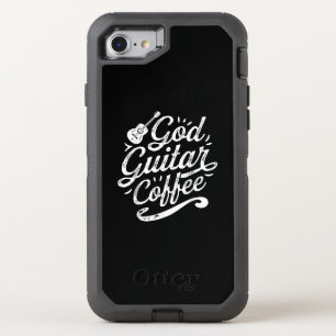 God Guitar Coffee Music Lover Funny Christian OtterBox Defender iPhone SE/8/7 Case