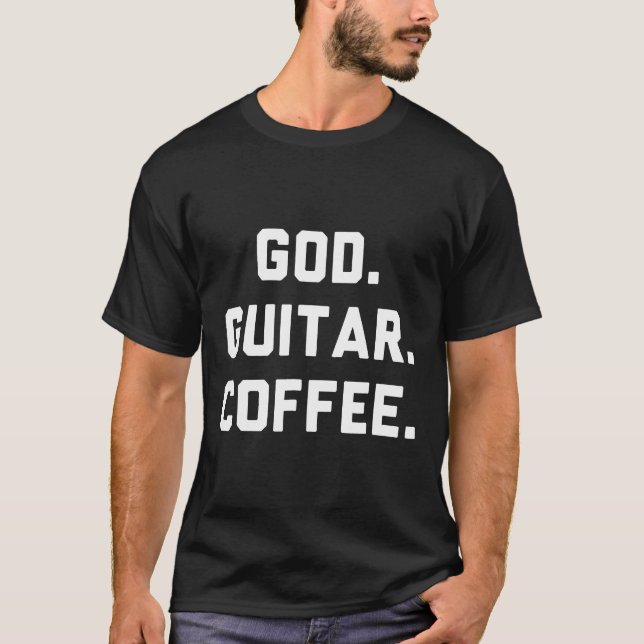 God Guitar Coffee Tee (Front)