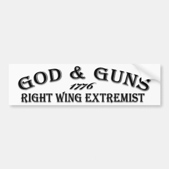 God & Guns 1776 Bumper Sticker (Front)