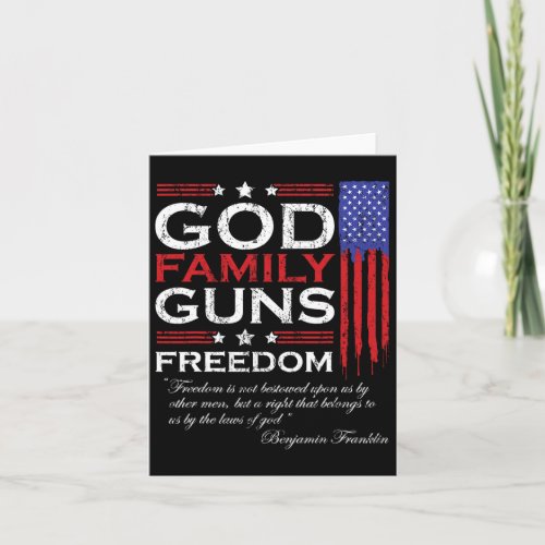God Guns And Freedom Christian Maga 2020 Trump  Card