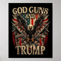 God Guns And Trump 2nd Amendment Flag Eagle