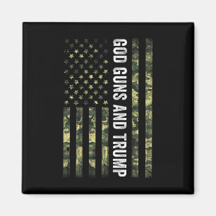 God Guns And Trump 2nd Amendment Usa Flag American Magnet