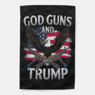 God Guns And Trump Eagle American Flag Vintage