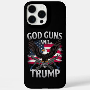 God Guns And Trump Eagle American Flag Vintage iPhone 16 Pro Max Case