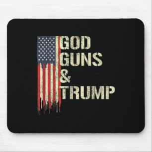 God Guns And Trump I 2nd Amendment Trump Flag Mouse Pad