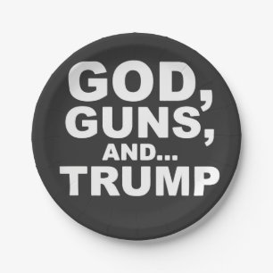 God, Guns, and Trump inauguration Day 2025 Paper Plates