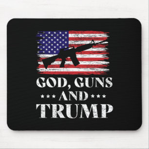 God Guns And Trump Mouse Pad