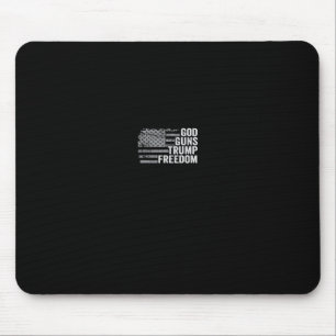 God Guns Trump Freedom - Funny Christian Pro Gun U Mouse Pad