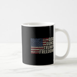 God Guns Trump Freedom - Pro Gun Usa Flag Funny Ch Coffee Mug