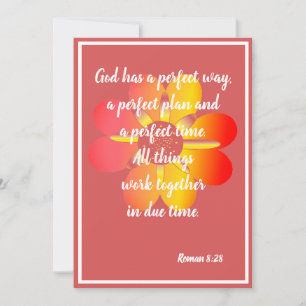 God has a perfect way Roman 8:28 Card