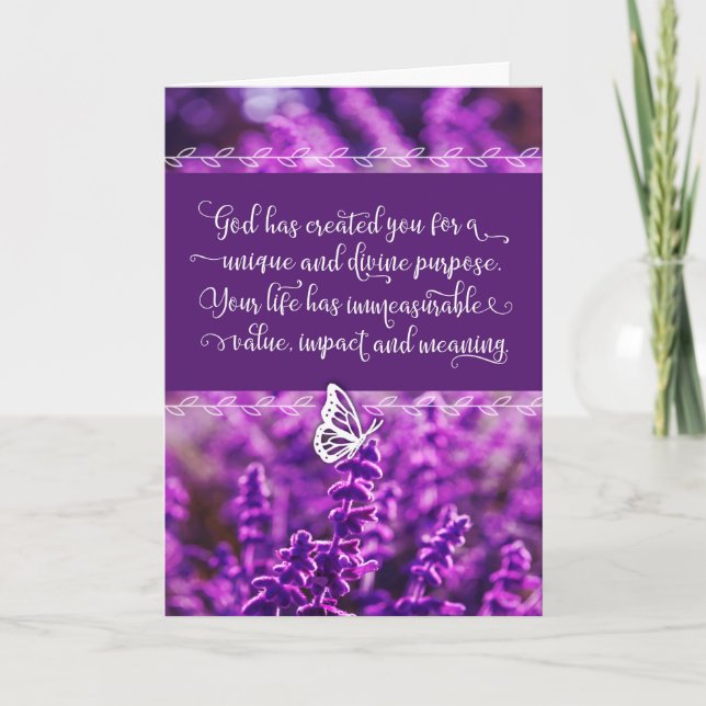 God has Created you for Great Purpose Card (Front)