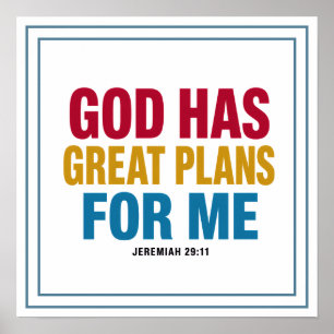 God Has Great Plans For Me Bold Faith Poster