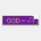 GOD has no Solution Bumper Sticker - Purple