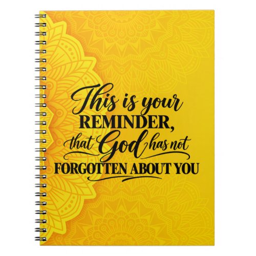 God has not forgot notebook