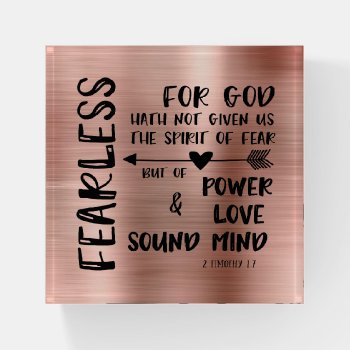 God Has Not Given Us Spirit Of Fear Scripture Paperweight by Christian_Quote at Zazzle