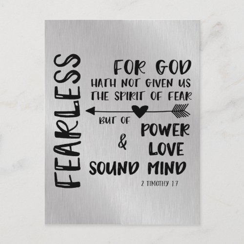 God Has not given us Spirit of Fear Scripture Postcard