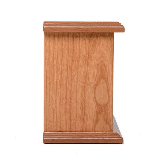 God Has You In His Arms Cherry Wood Pet Urn (Side)