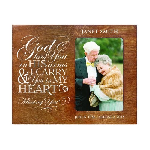 God Has You Walnut 8 x 10 Memorial Picture Frame