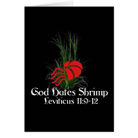 God Hates Shrimp Card