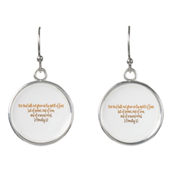 God Hath Not Given Us The Spirit Of Fear Earrings
