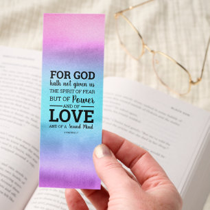 God Hath Not Given us the Spirit of Fear Scripture Bookmarks