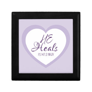 God Heals the Brokenhearted Light Purple Comfort Gift Box
