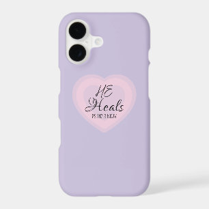 God Heals the Brokenhearted Light Purple Comfort iPhone 17 Case