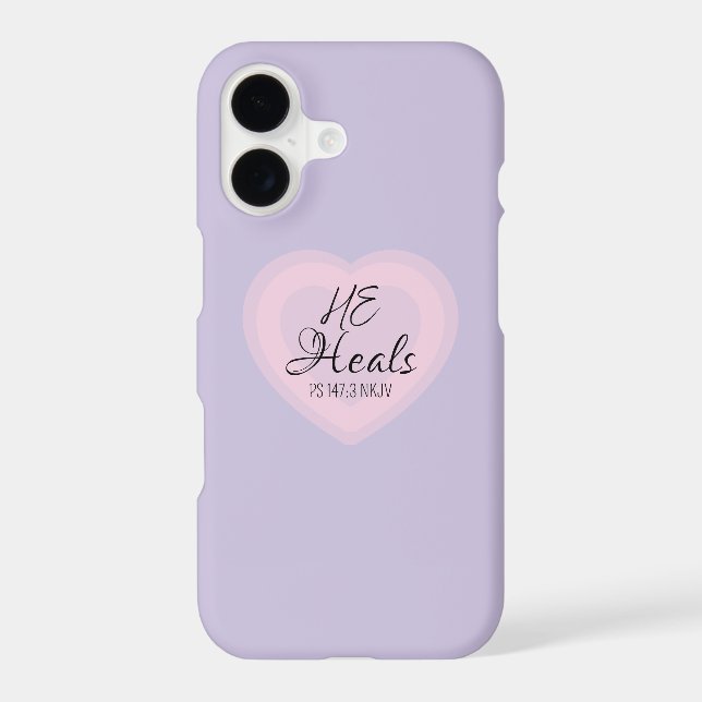 God Heals the Brokenhearted Light Purple Comfort iPhone Case (Back)