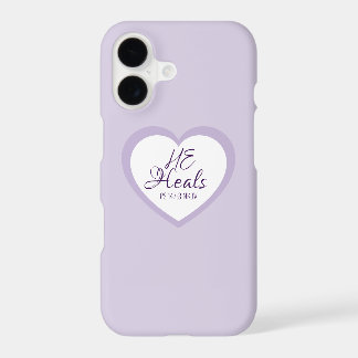 God Heals the Brokenhearted Light Purple Comfort iPhone 17 Case