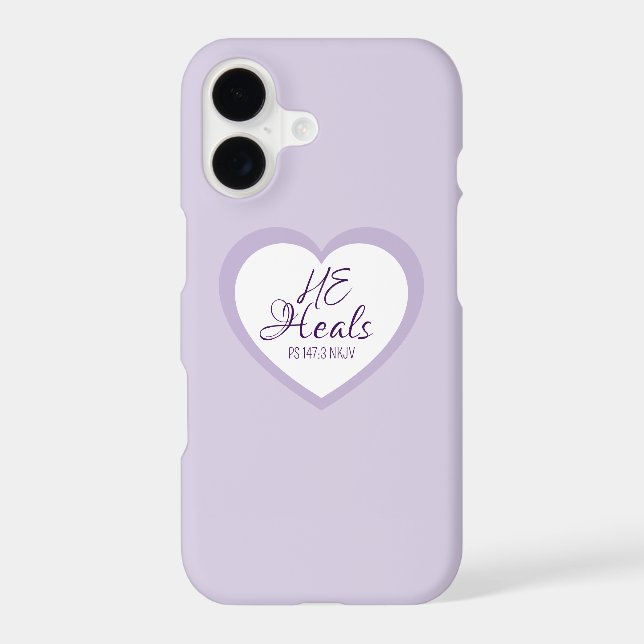 God Heals the Brokenhearted Light Purple Comfort iPhone Case (Back)