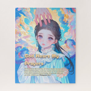 God Hears My Prayers - Christian Retro Anime Jigsaw Puzzle