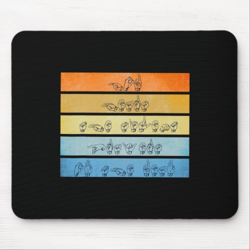 God Hears Prayers Deaf Awareness Vintage Sign Lang Mouse Pad