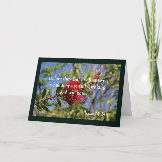 God Hears You Adult Baptism Card (Front)