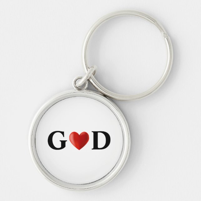 God Heart Calligraphy Keychain (Front)