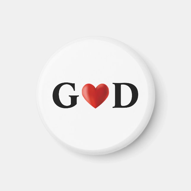 God Heart Calligraphy Magnet (Front)