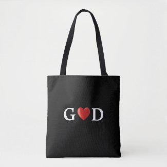 God Heart Calligraphy on Black