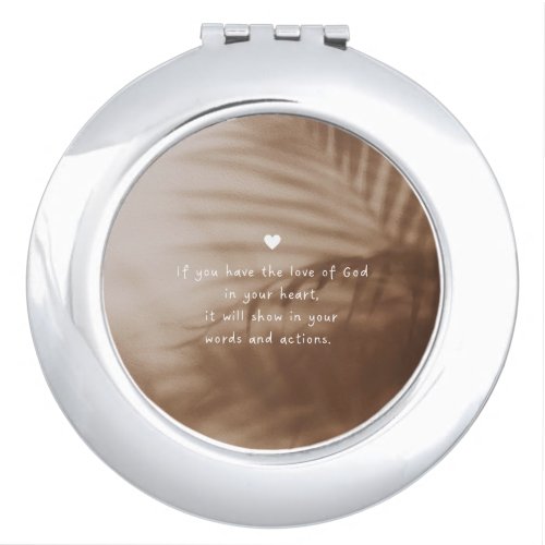 God Heart Surrender Sayings Typography Doodle Compact Mirror