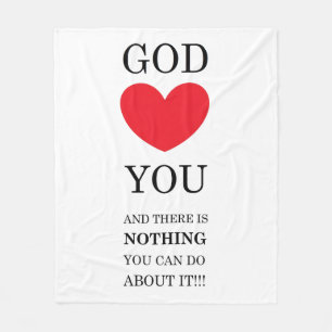 God Heart You Fleece Blanket