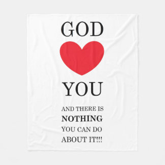 God Heart You Fleece Blanket