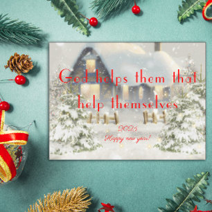 God helps them happy new year poster
