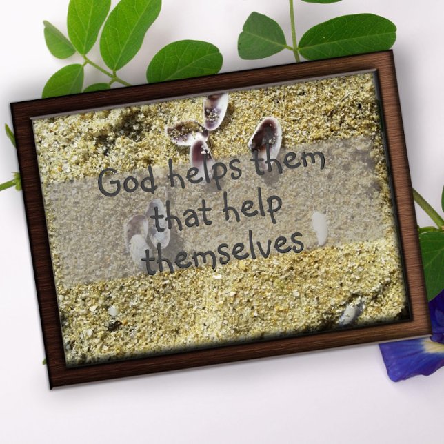 God helps them  wisdom saying poster (Creator Uploaded)