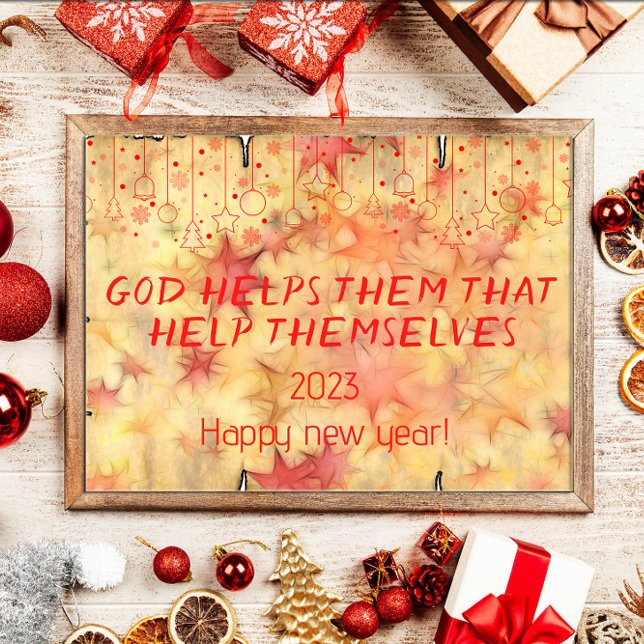 God helps wishes new year poster (Creator Uploaded)